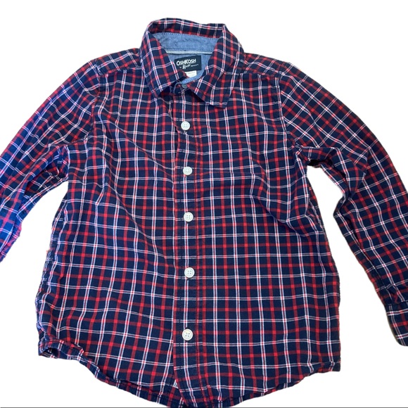 Boys Like New OshKosh L/S Button Down Dress/ Casual Shirt - Picture 1 of 4